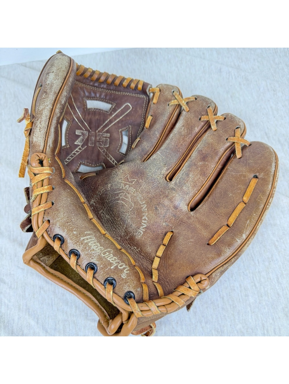 Vintage 1975 MacGregor Hank Aaron HRK 715 Baseball Glove RHT Leather